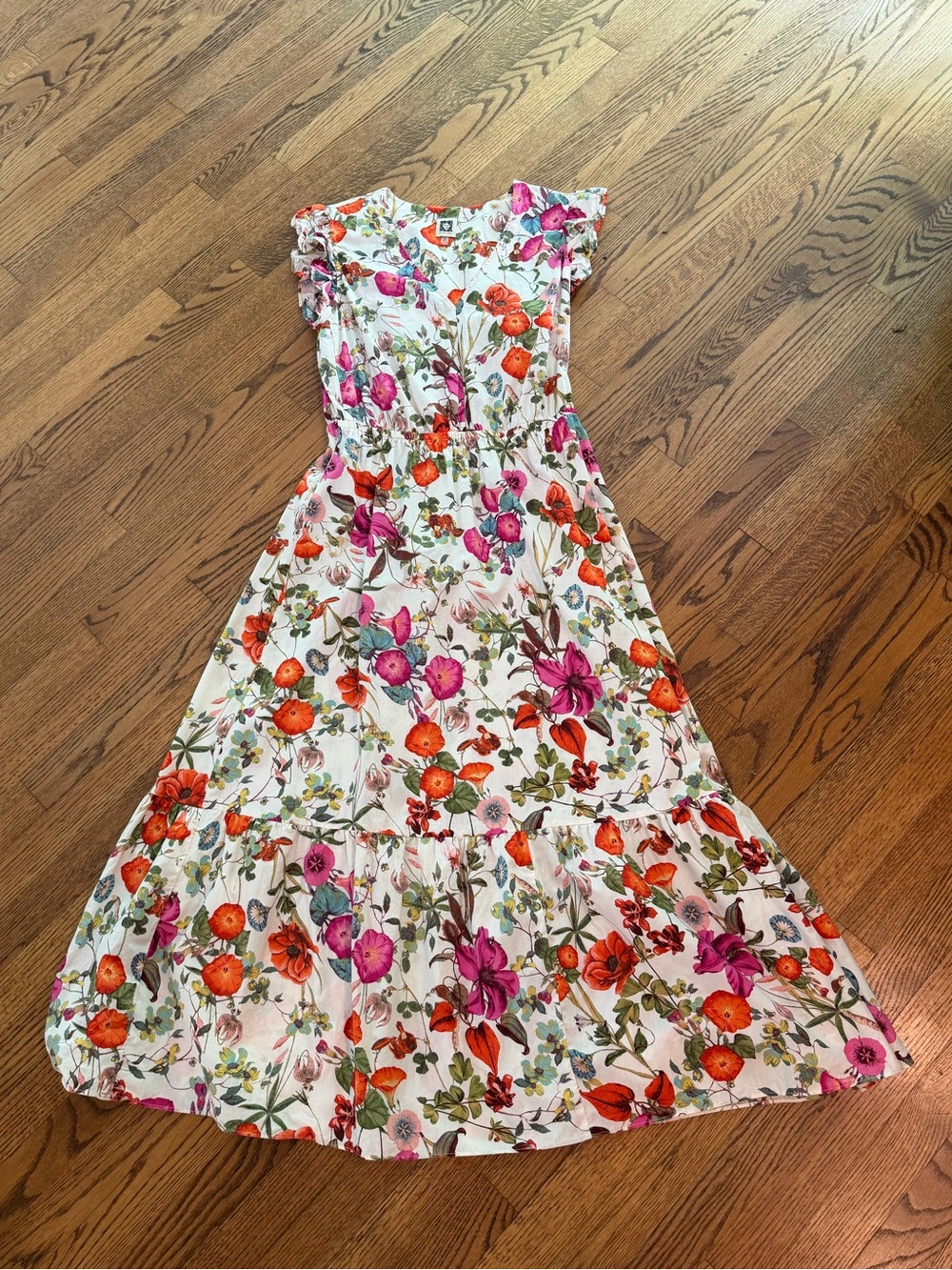 Anne Klein White Floral Maxi Dress